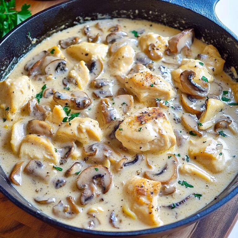 Sizzling Mushroom Asiago Chicken Recipe