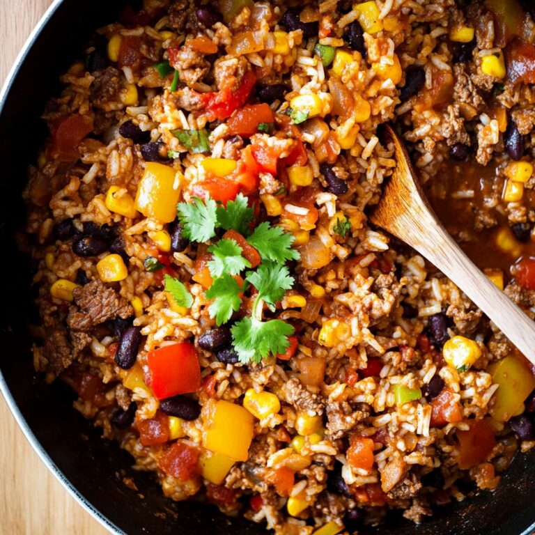 Hearty Mexican Beef And Rice Skillet Recipe
