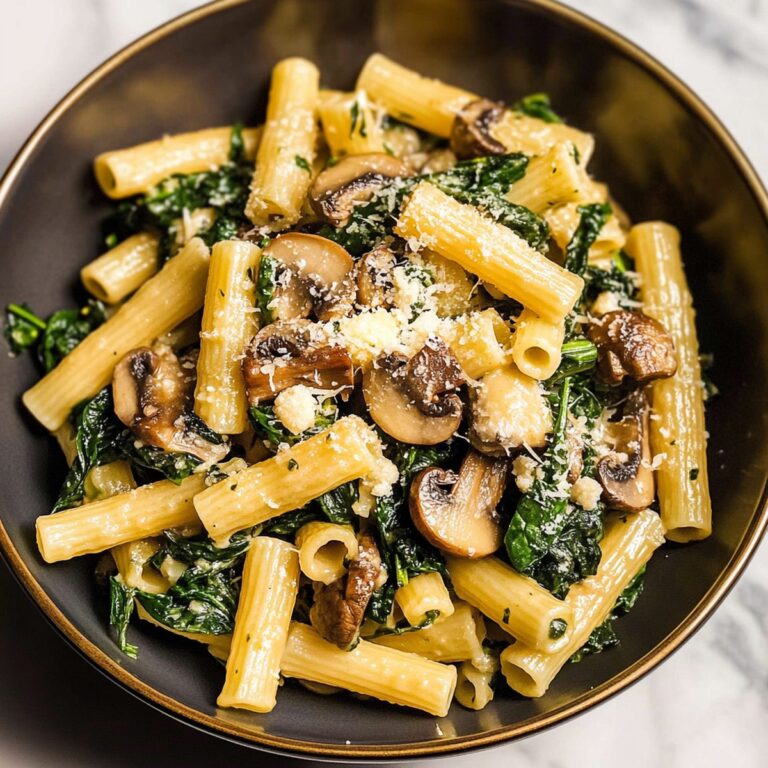 Spinach Mushroom Pasta Recipe