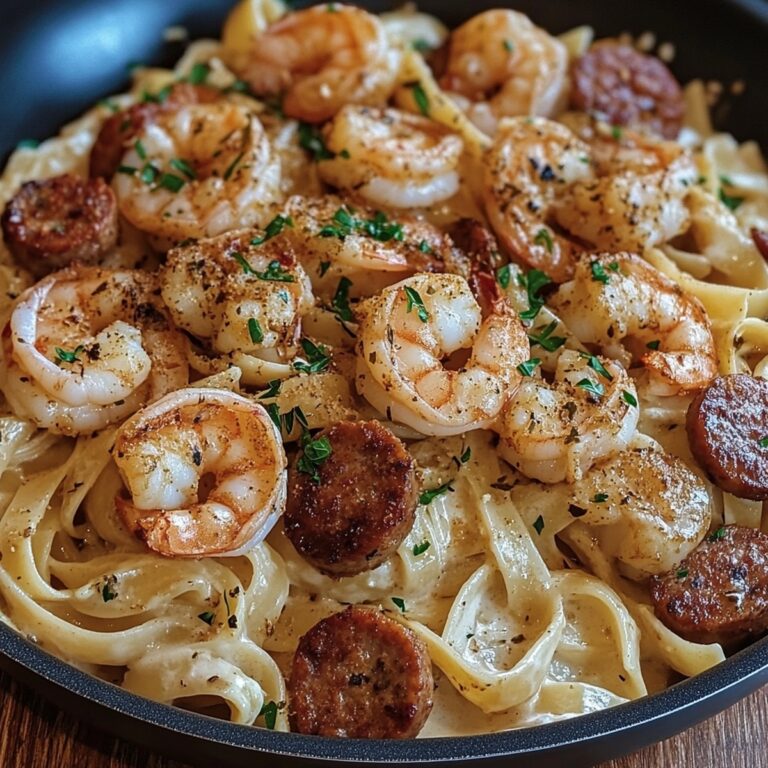 Cajun Shrimp And Sausage Alfredo Pasta Recipe