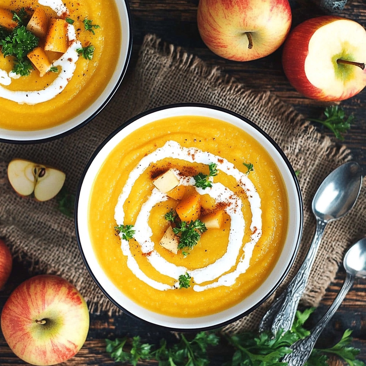 Velvety Apple Butternut Squash Soup Recipe