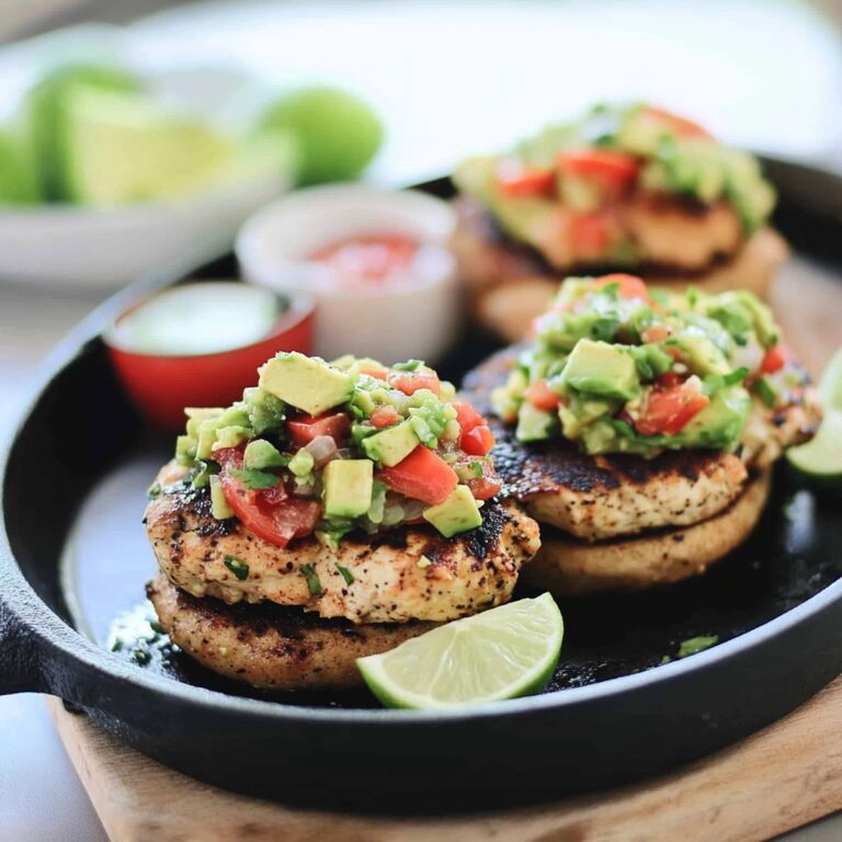 Zesty Chili Lime Chicken Burgers With Avocado Salsa Recipe