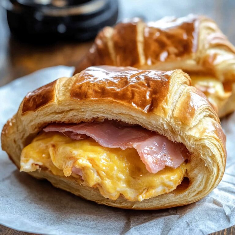 Flaky Croissant Breakfast Sandwiches Recipe