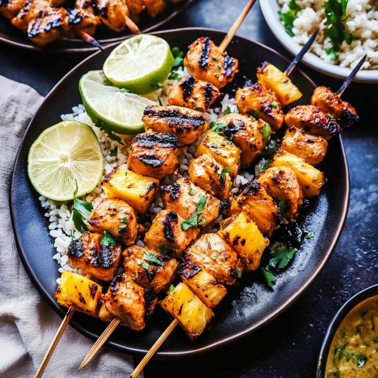 Tangy Grilled Chicken And Pineapple Skewers Recipe