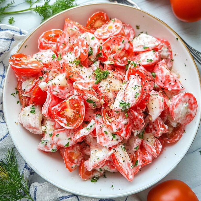 Tomato Garlic Salad Recipe