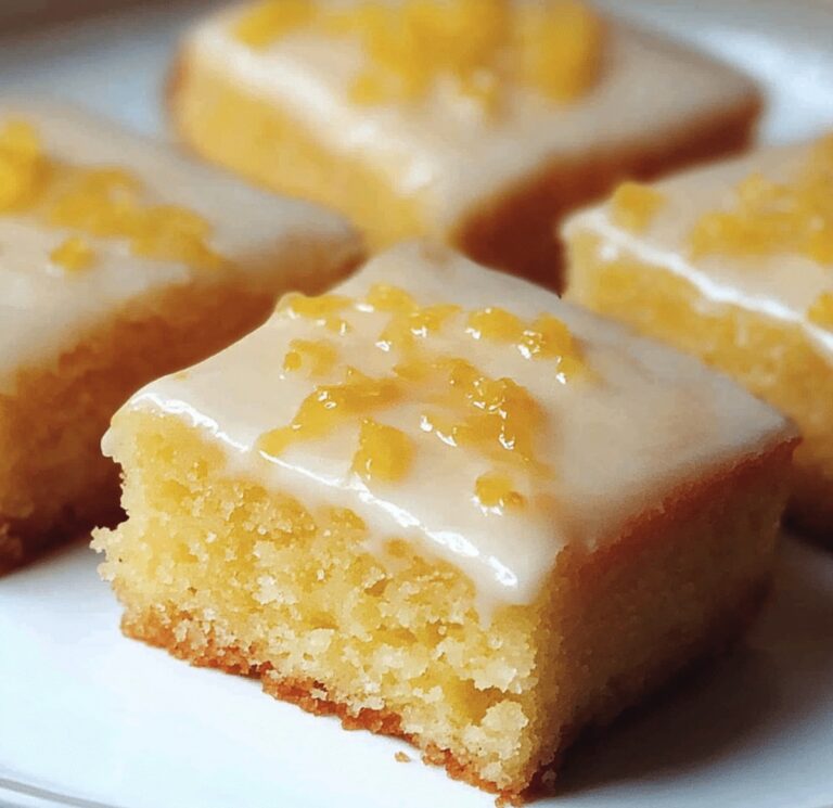Moist Lemon Drizzle Traybake Cake Recipe