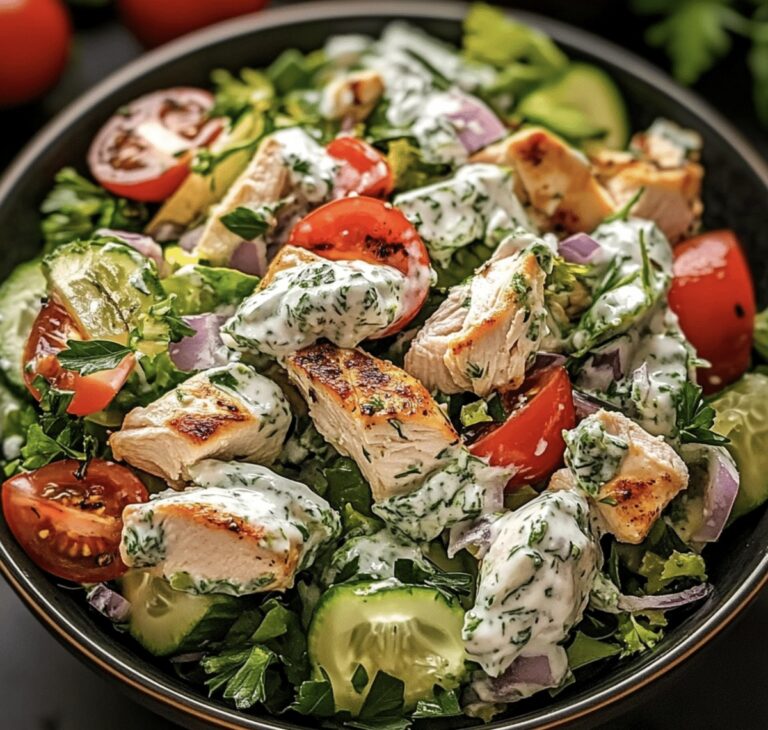 Tangy Mediterranean Tzatziki Chicken Salad Recipe