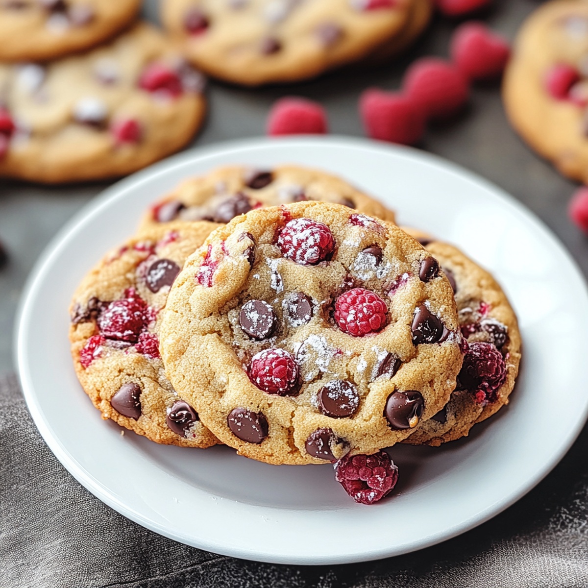 Raspberry Chocolate Chip Cookies Recipe