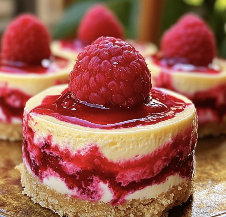 No-Bake Raspberry Lemon Swirl Cheesecake Recipe