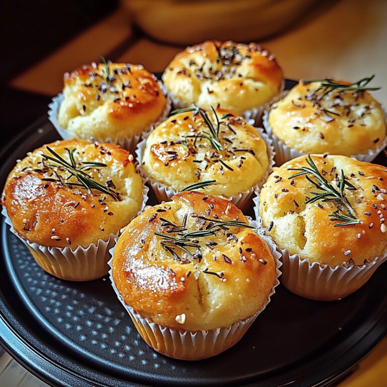 Easy Garlic Rosemary Focaccia Muffins Recipe