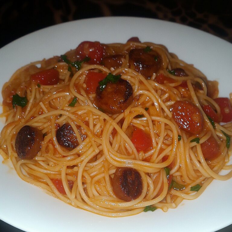 Fried Spaghetti Sausages Recipe