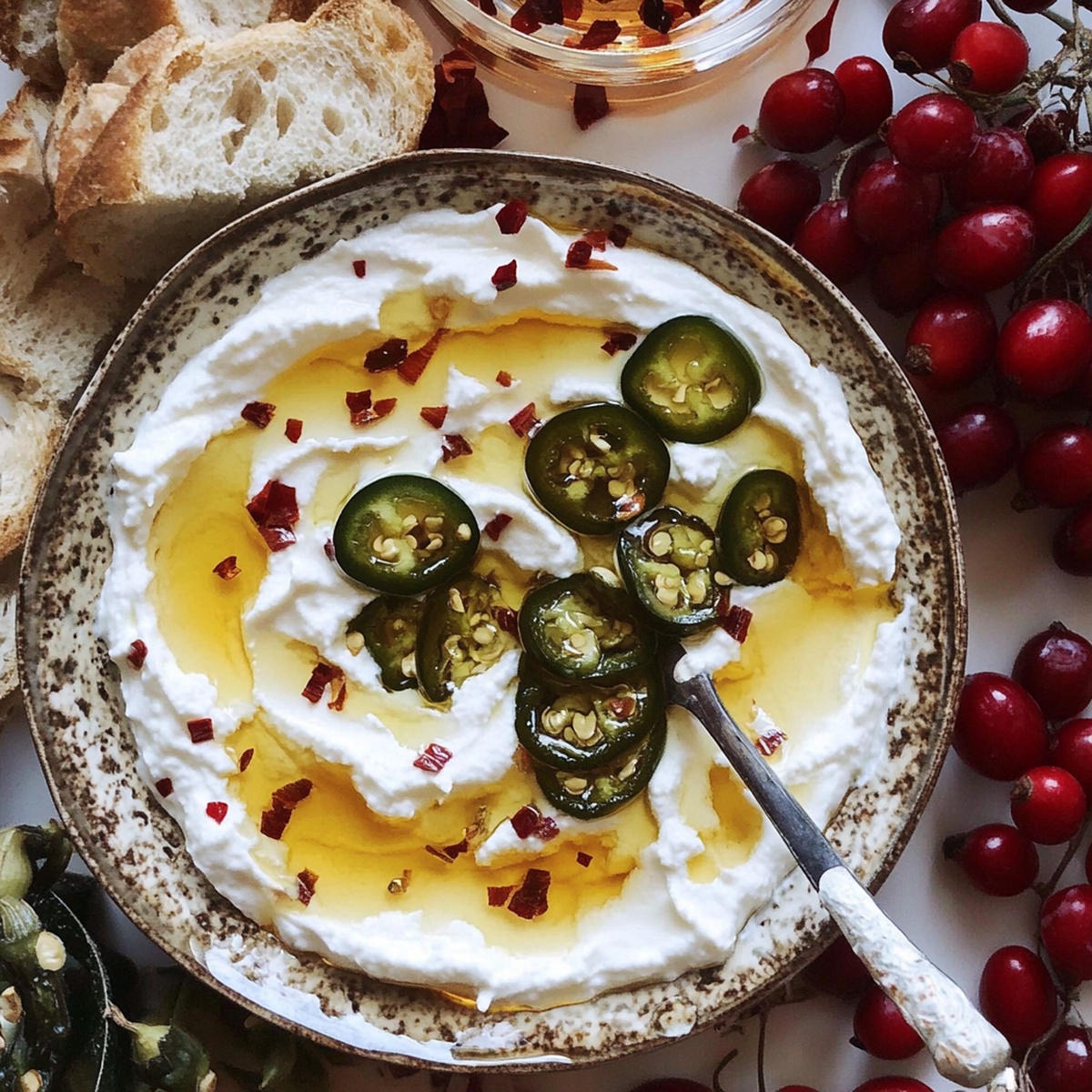 Spicy Honeyed Jalapeno Ricotta Recipe