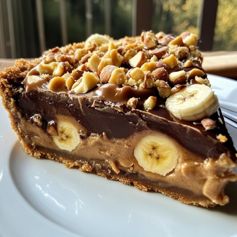 Nutty Banana Gooey Chocolate Peanut Butter Pie Recipe