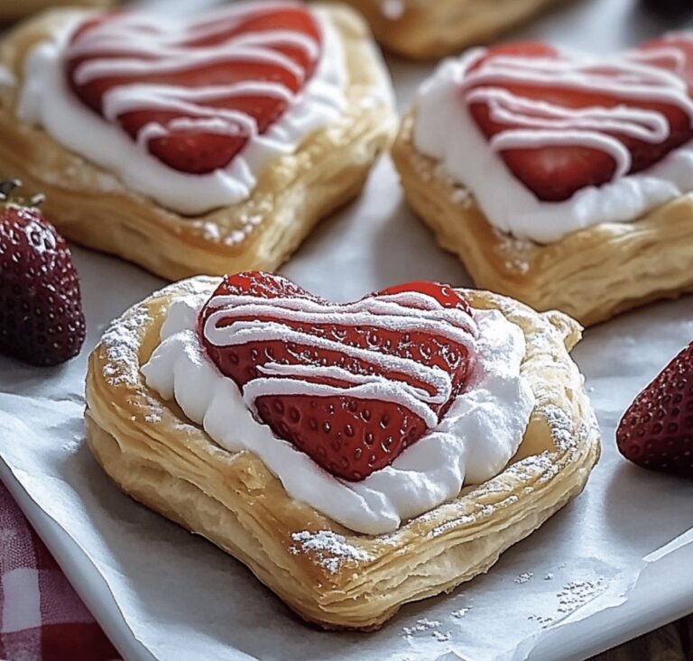 Strawberry Puff Pastry Hearts Recipe