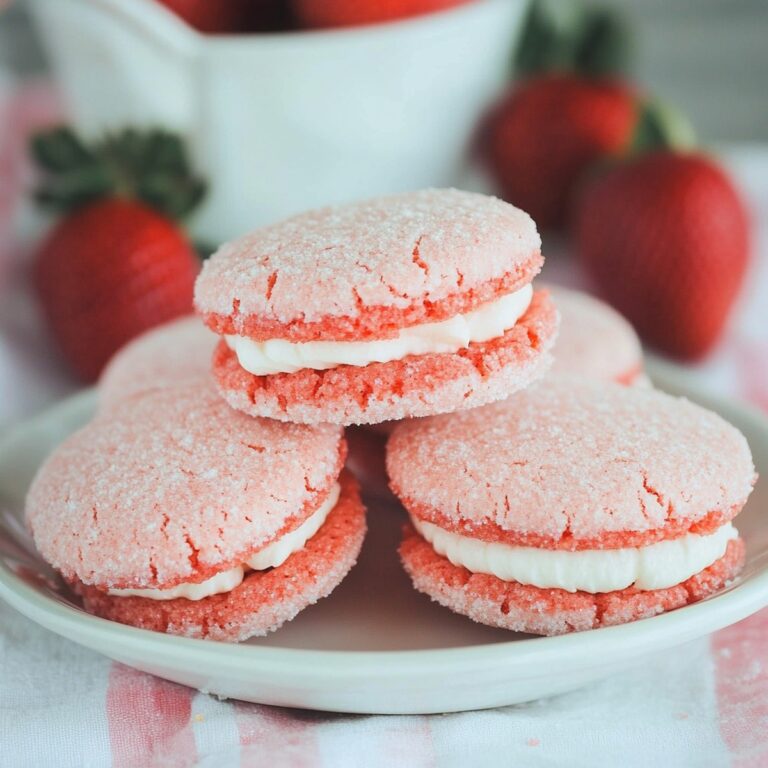 Soft Strawberry Cake Mix Sandwich Cookies Recipe