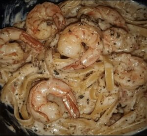 Silky Spaghetti With Shrimp In Cream Sauce Recipe