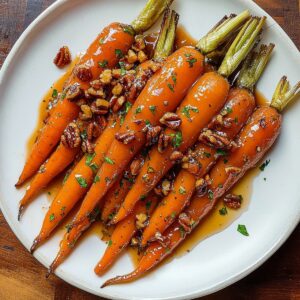 Caramelized Maple Pecan Glazed Carrots Recipe