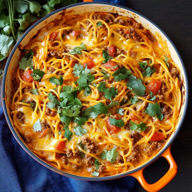 Cheesy Mexican Spaghetti Casserole Recipe