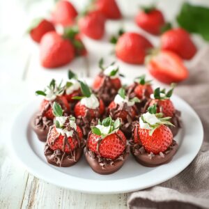 Chocolate Cheesecake Stuffed Strawberries Recipe