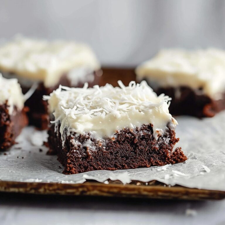 Gooey Brownies With Coconut Frosting Recipe