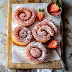 Strawberry Donut Rolls Recipe