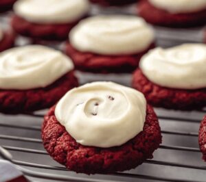 Velvety Red Velvet Cookies With Cream Cheese Frosting Recipe