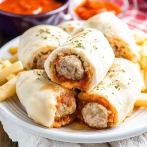 Cheesy Meatball Sub Bites Recipe