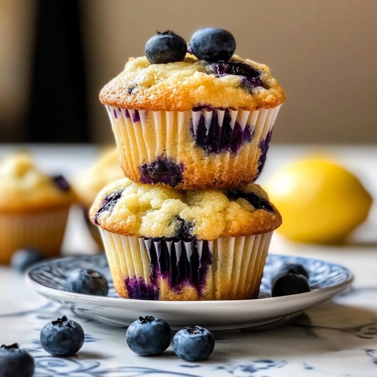 Moist Lemon Blueberry Muffins Recipe