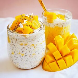 Mango Coconut Overnight Oats Recipe