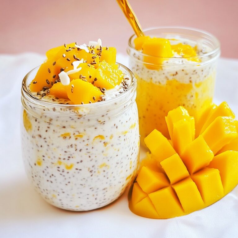 Mango Coconut Overnight Oats Recipe