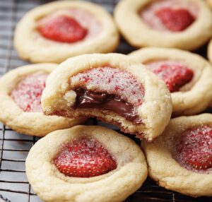 Chocolate-Stuffed Strawberry Sugar Cookies Recipe