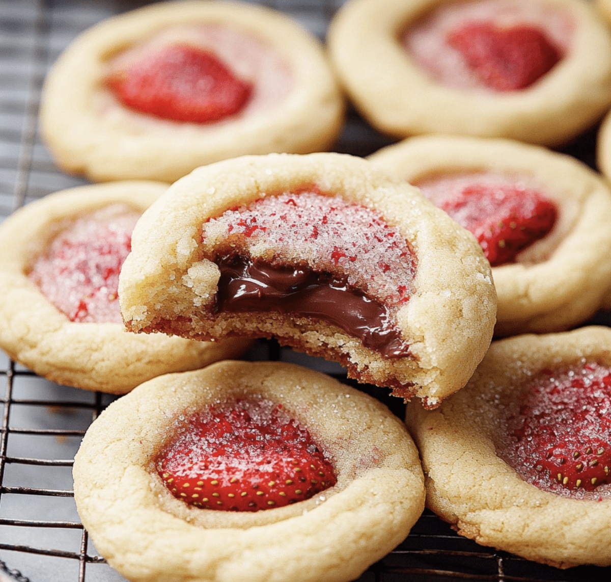 Chocolate-Stuffed Strawberry Sugar Cookies Recipe