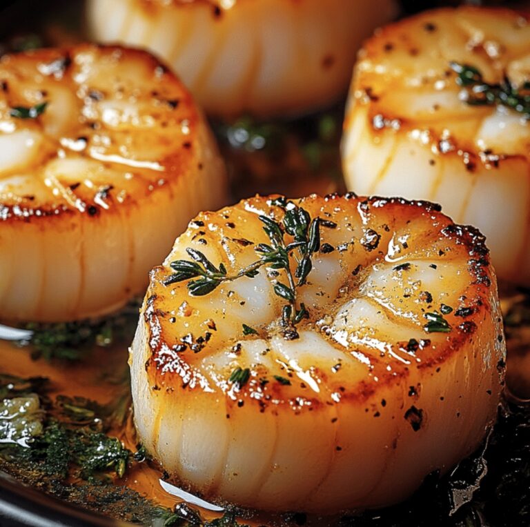 Succulent Garlic Butter Baked Scallops Recipe