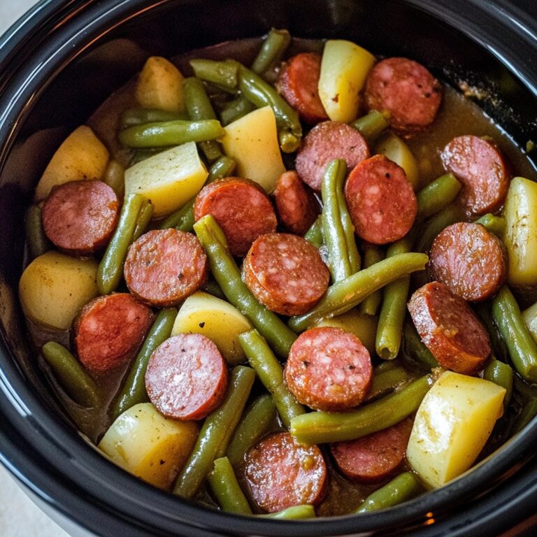 Hearty Crockpot Kielbasa And Green Beans Recipe