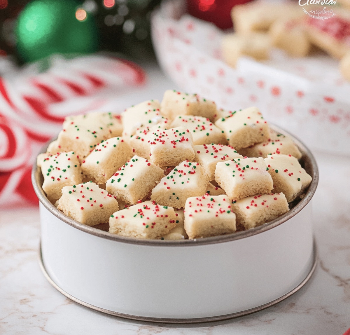 Christmas Shortbread Cookie Bites Recipe