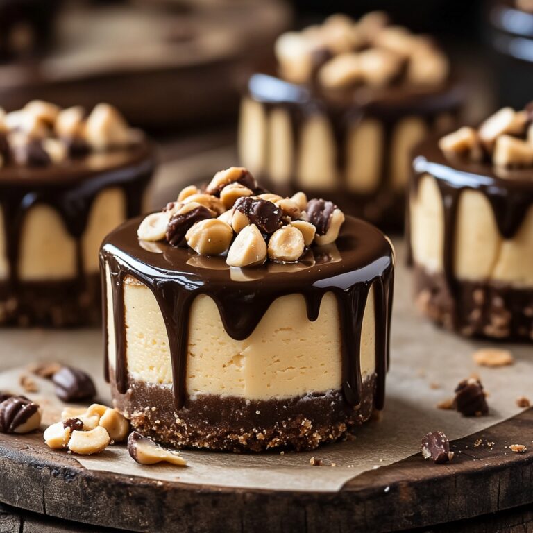 Decadent Mini Peanut Butter Cup Cheesecakes Recipe