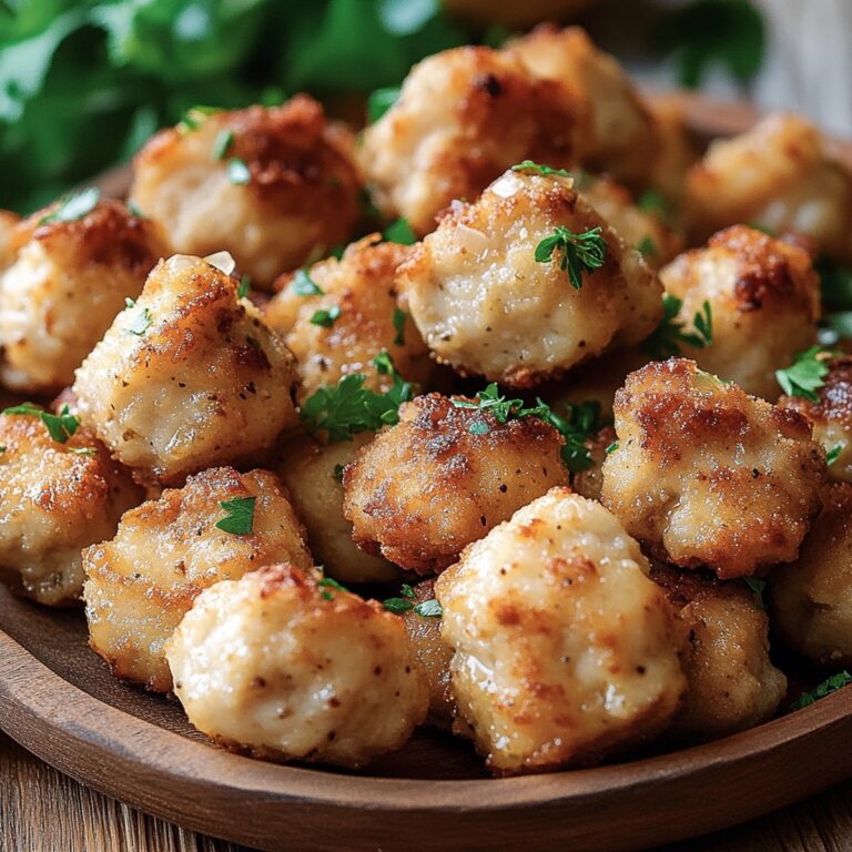 Crispy Garlic Parmesan Chicken Bites Recipe