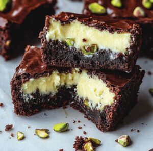 Decadent Pistachio Cheesecake Brownies Recipe