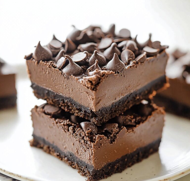 Chocolate No Bake Cheesecake Bars Recipe