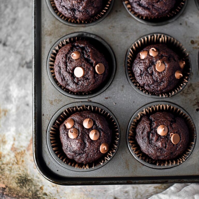 Moist Double Chocolate Banana Muffins Recipe