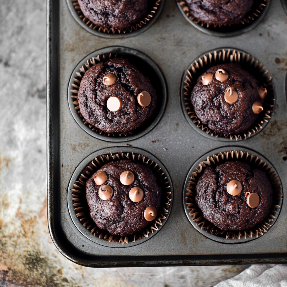 Moist Double Chocolate Banana Muffins Recipe