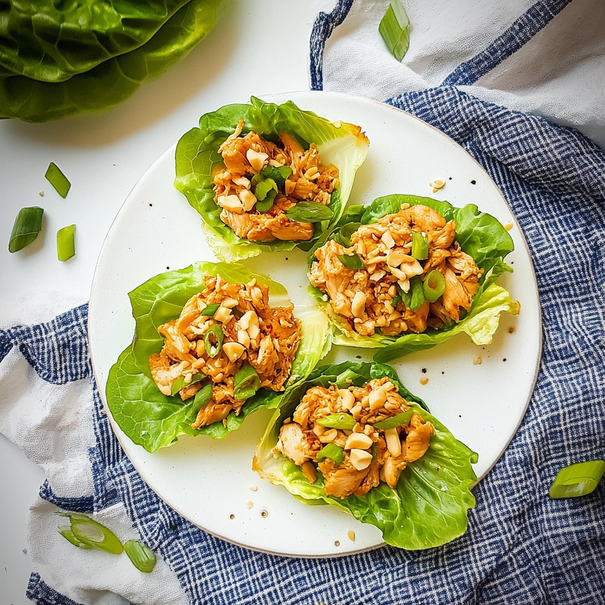 Crispy Low Carb Thai Chicken Lettuce Wraps Recipe