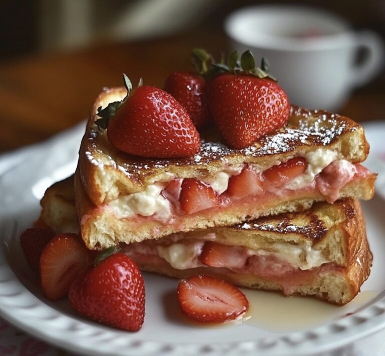 Strawberry Cheesecake Stuffed French Toast Recipe