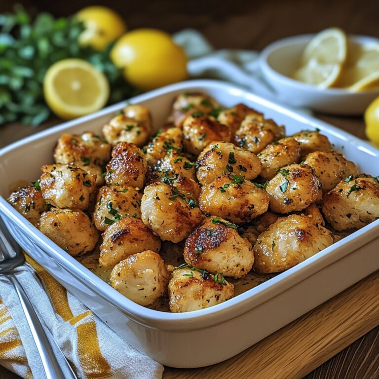 Lemon Garlic Chicken Bites Recipe