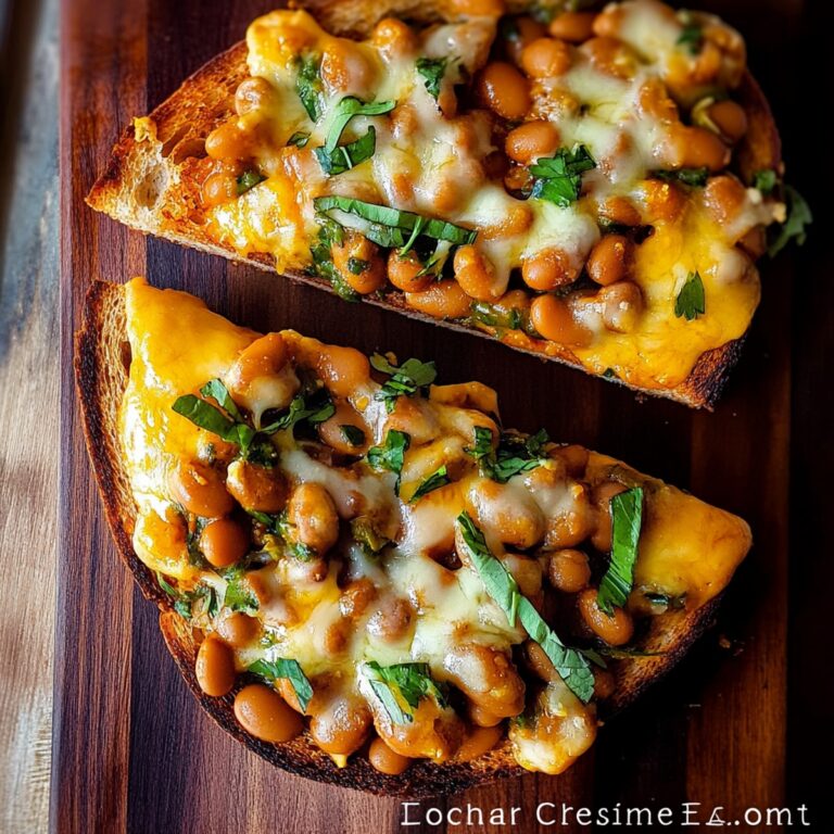 Cheesy Masala Beans On Toast Recipe