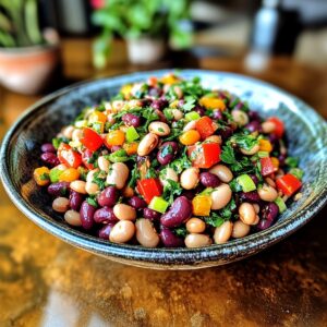 Colourful Rainbow Bean Salad Recipe