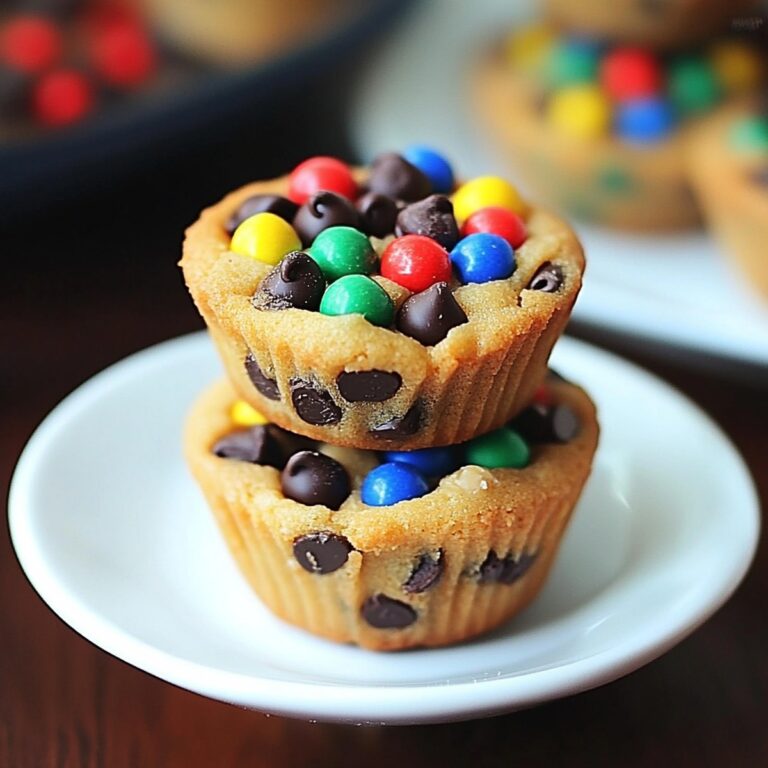 Mini Chocolate Chip Cookie Cups With Candy Topping Recipe