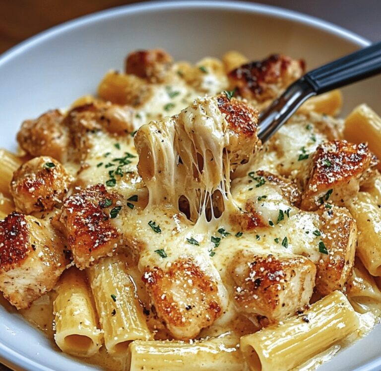 Silky Garlic Butter Chicken And Rigatoni In Parmesan Sauce Recipe