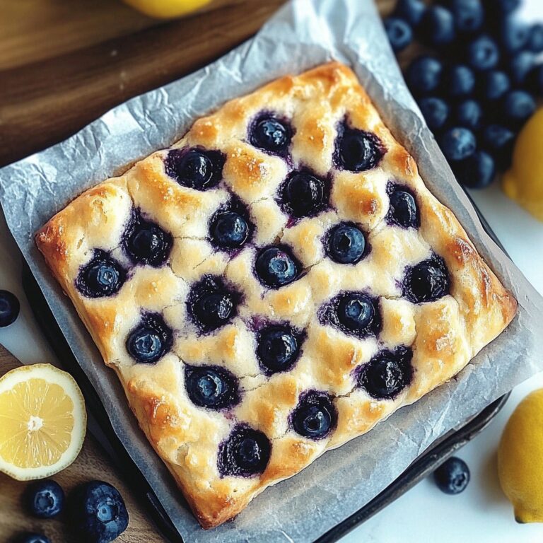 Rustic Sourdough Blueberry Lemon Focaccia Recipe