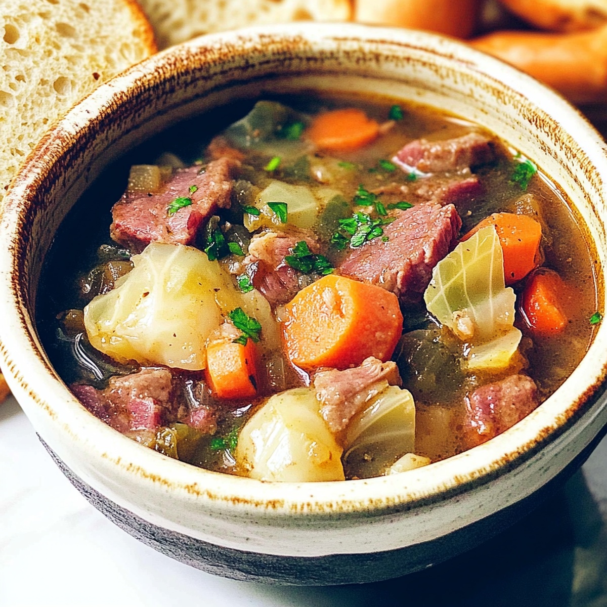 Hearty Corned Beef And Cabbage Soup Recipe